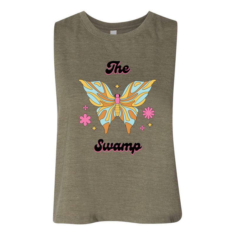 The Swamp Butterfly Crop Muscle Tank