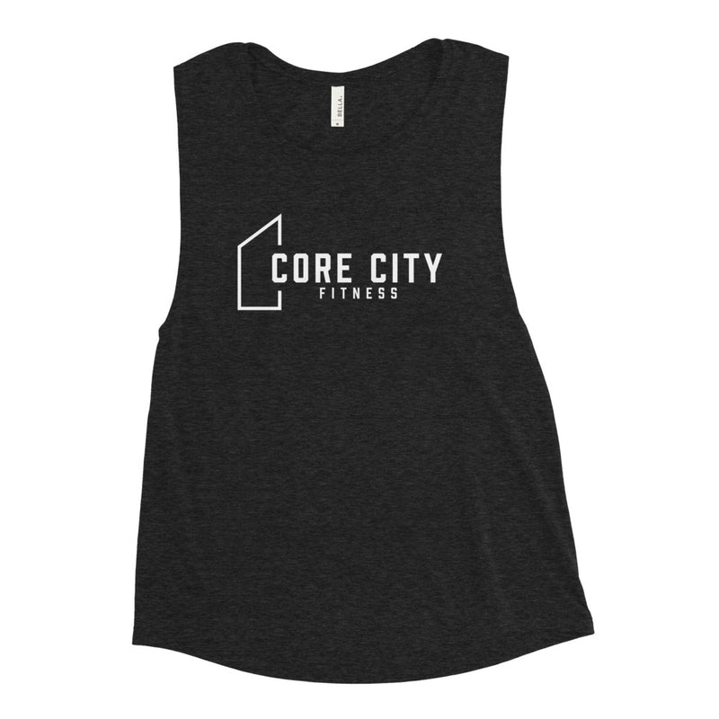 Core City Ladies’ Black Muscle Tank