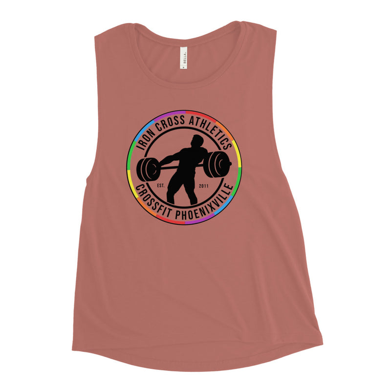 CrossFit Phoenixville Rainbow Ladies’ Muscle Tank